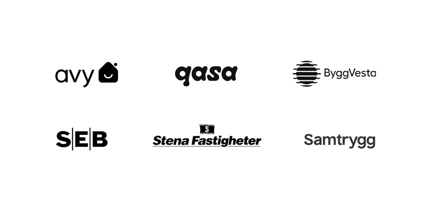 Avy, Qasa, ByggVesta, SEB, Stena Fastigheter, Samtrygg