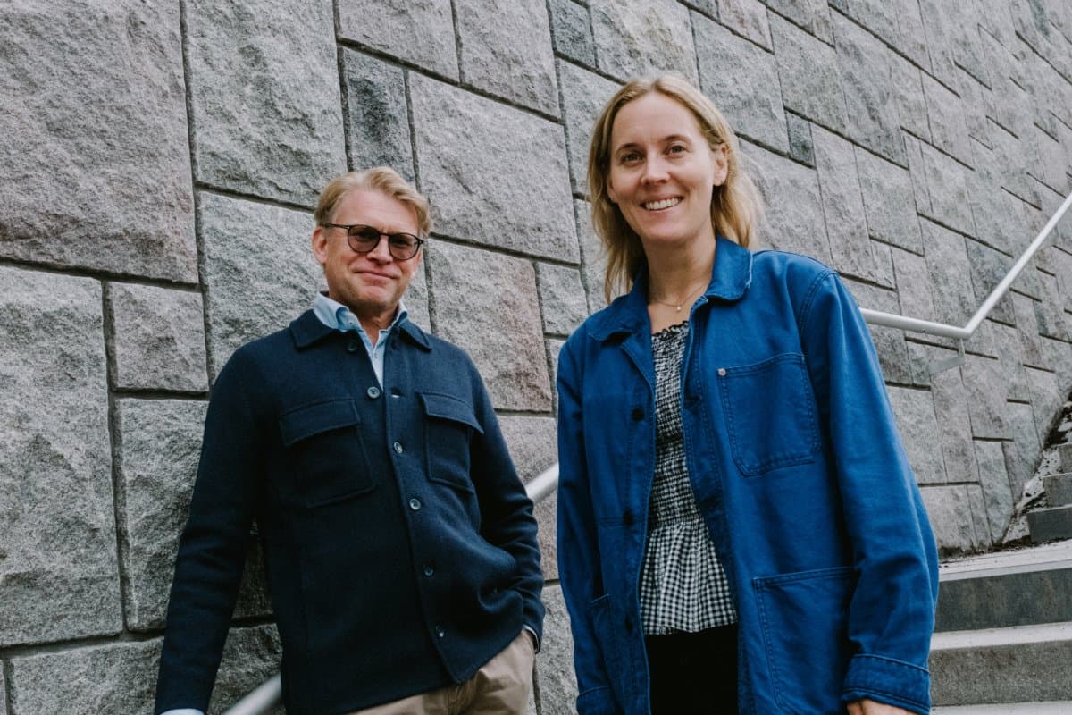 Jonas Billberg med Helena Folcker, Sverigechef på Qasa